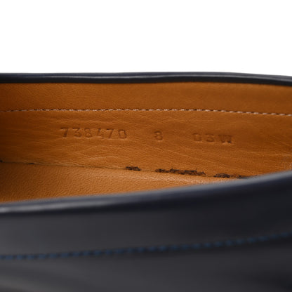 Gucci Calfskin Mens Interlocking G Millennial Ribot Loafers 8 Blue Agata 9 of 10