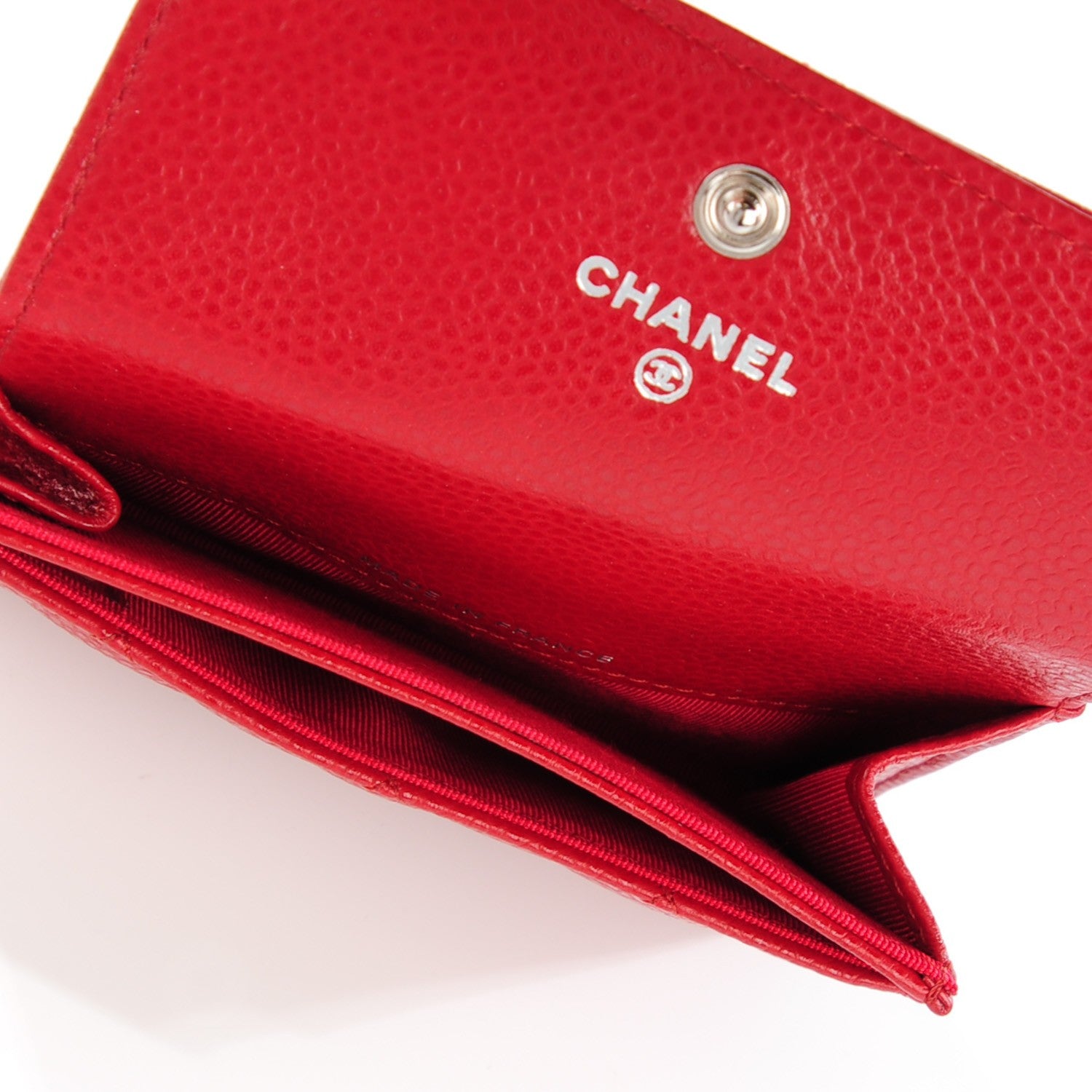 Chanel Caviar Quilted Flap Card Holder Red 5 of 8