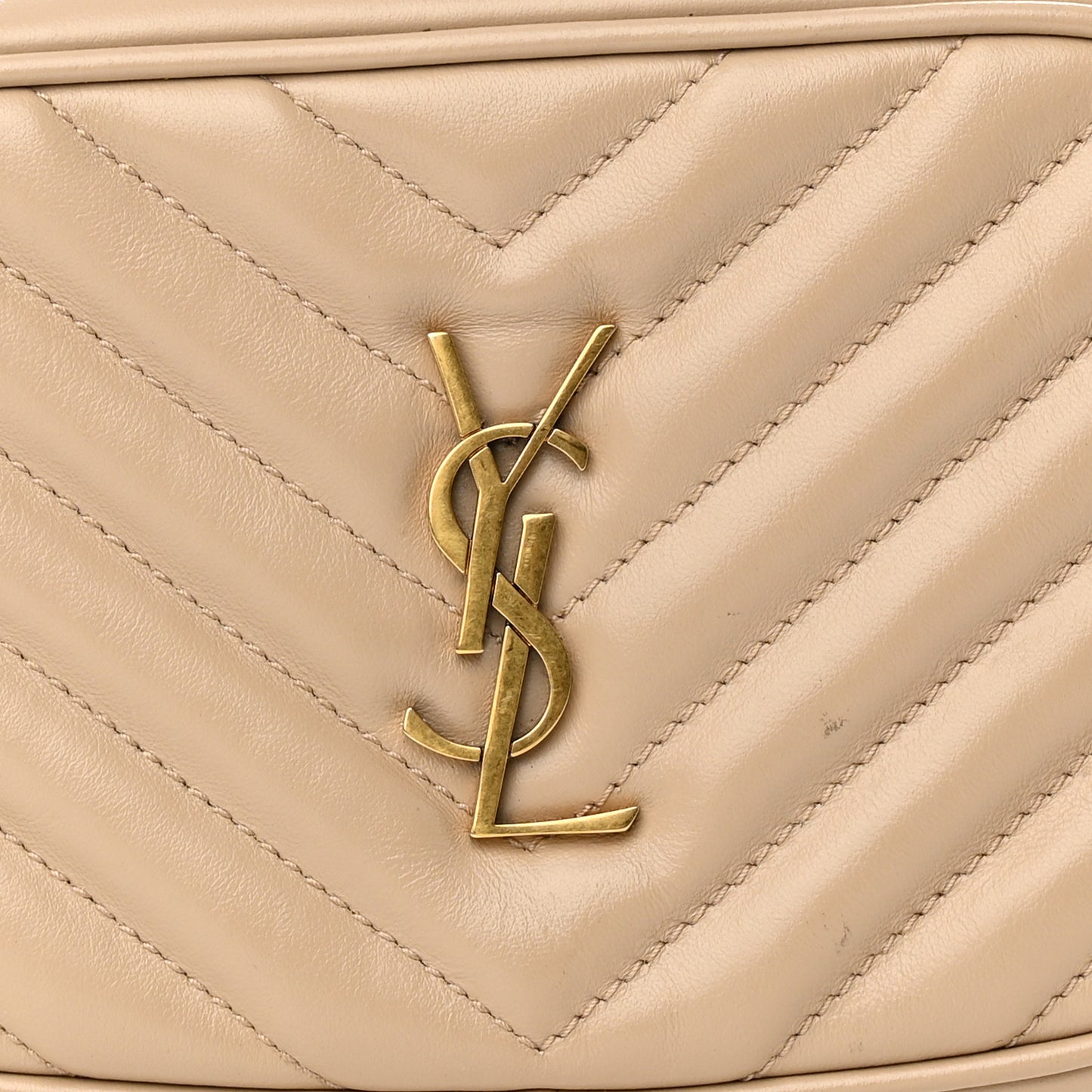 Calfskin Matelasse Monogram Lou Belt Bag Dark Beige