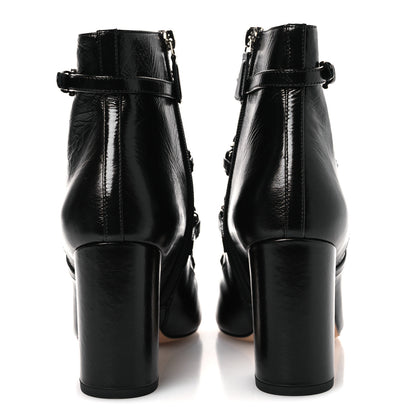 Chanel Crackled Calfskin Chain CC Short Boots 38.5 Black 6 of 14