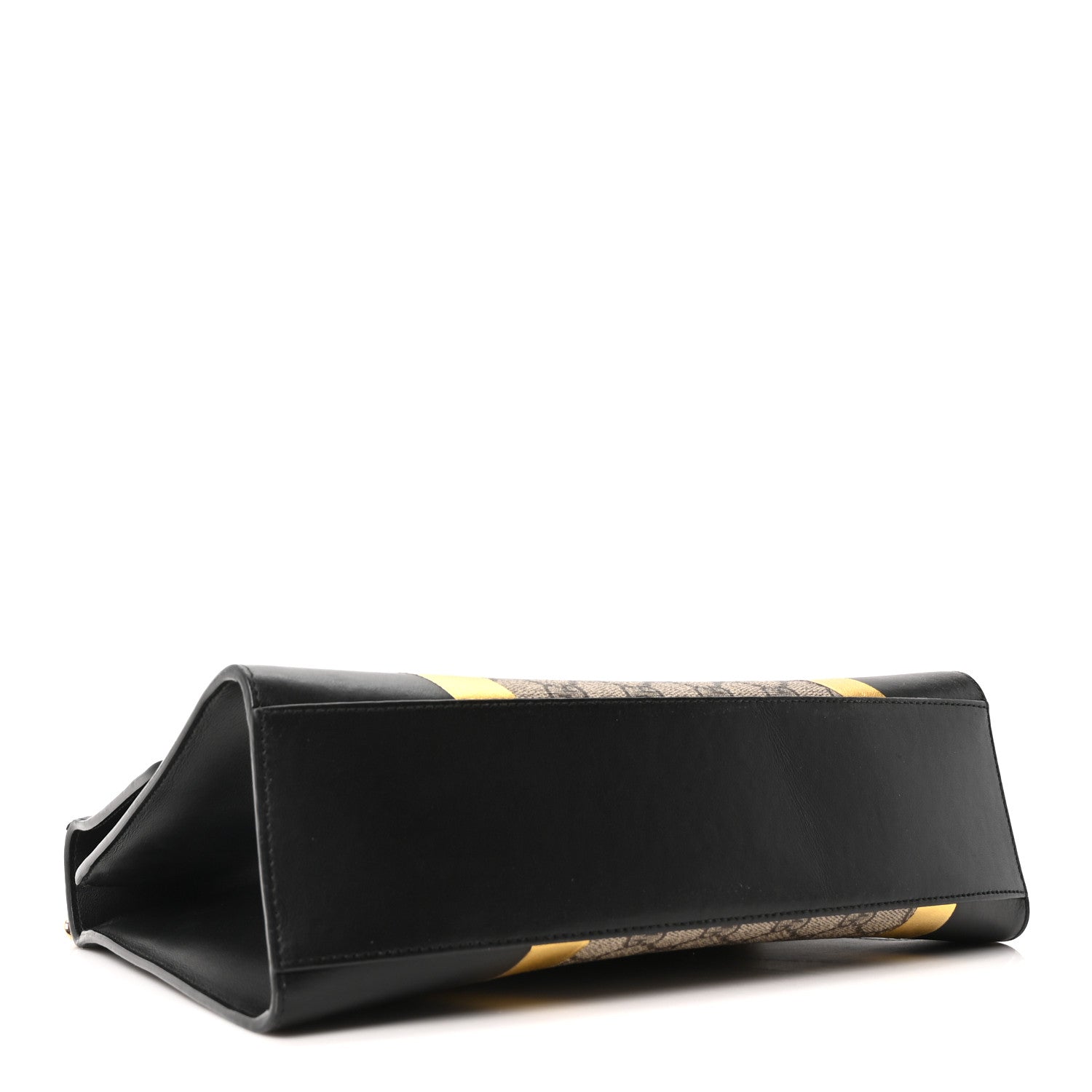 Gucci Calfskin GG Supreme Monogram Medium Padlock Shoulder Bag Black Gold 4 of 10