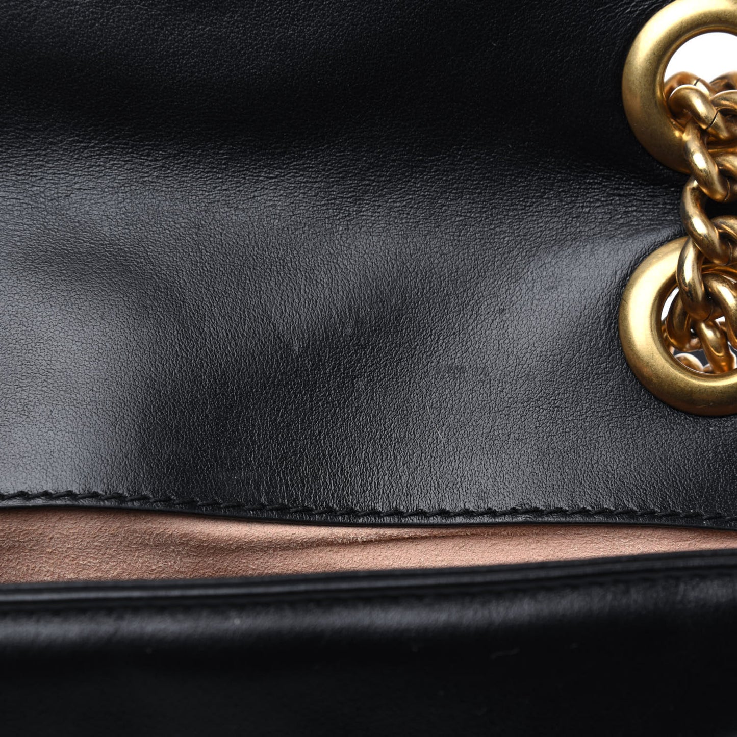 Calfskin Matelasse Mini GG Marmont Shoulder Bag Black