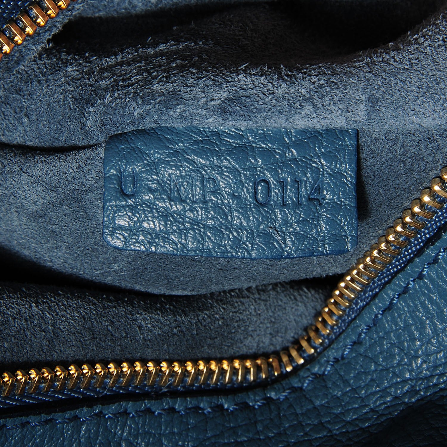 Celine Grained Calfskin Tie Knot Small Tote Denim 7 of 9