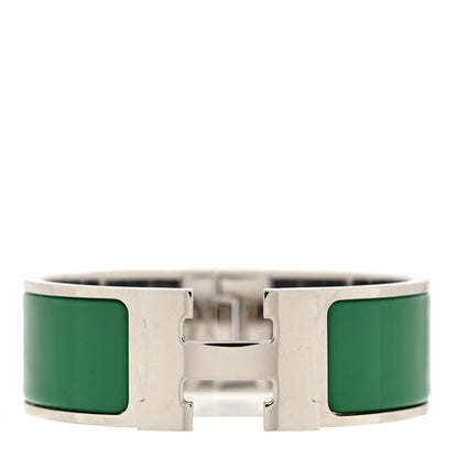Hermes Enamel Wide Clic Clac H Bracelet PM Vert Sapin 1 of 4