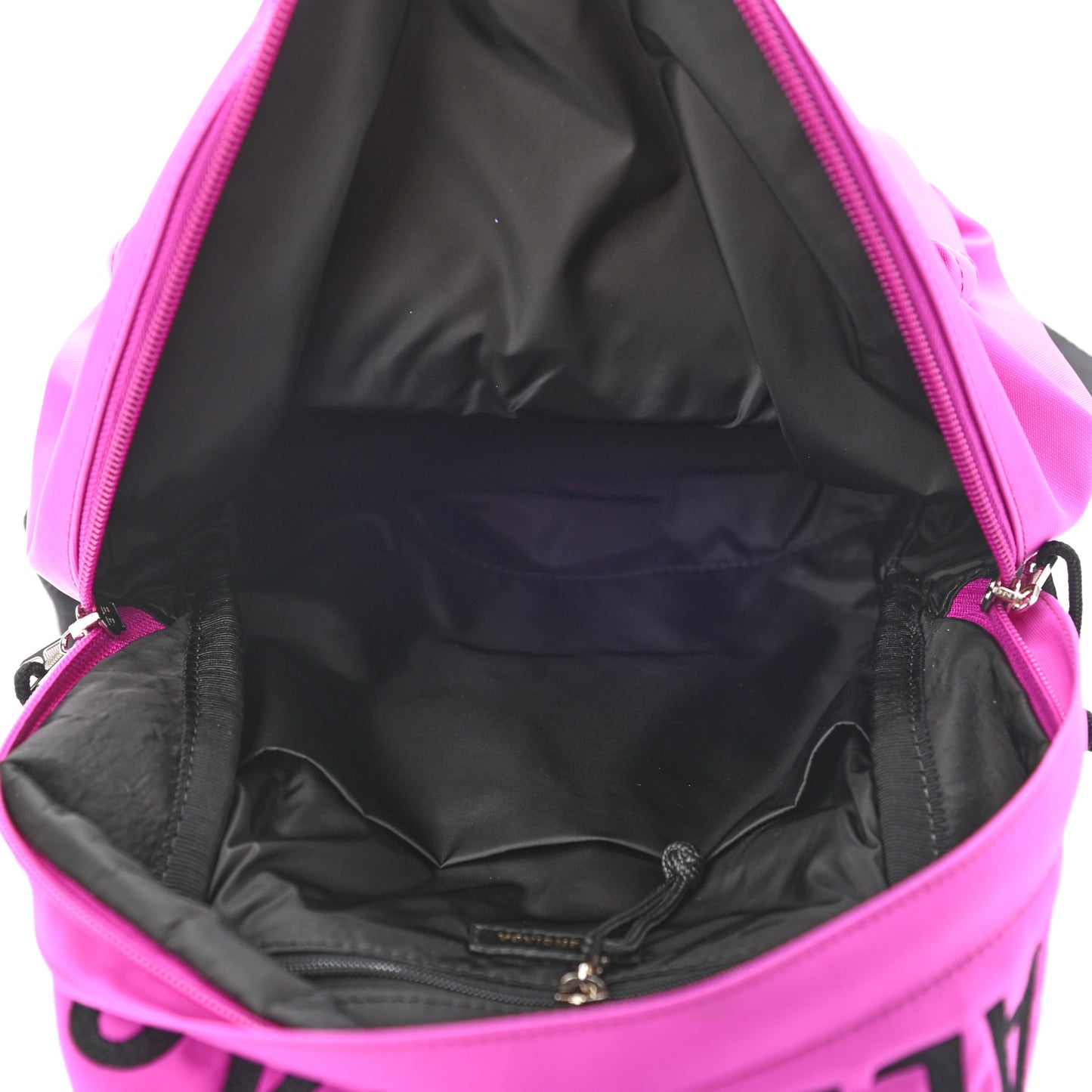 Sport Nylon Logo Embroidered S Wheel Backpack Fuchsia Black
