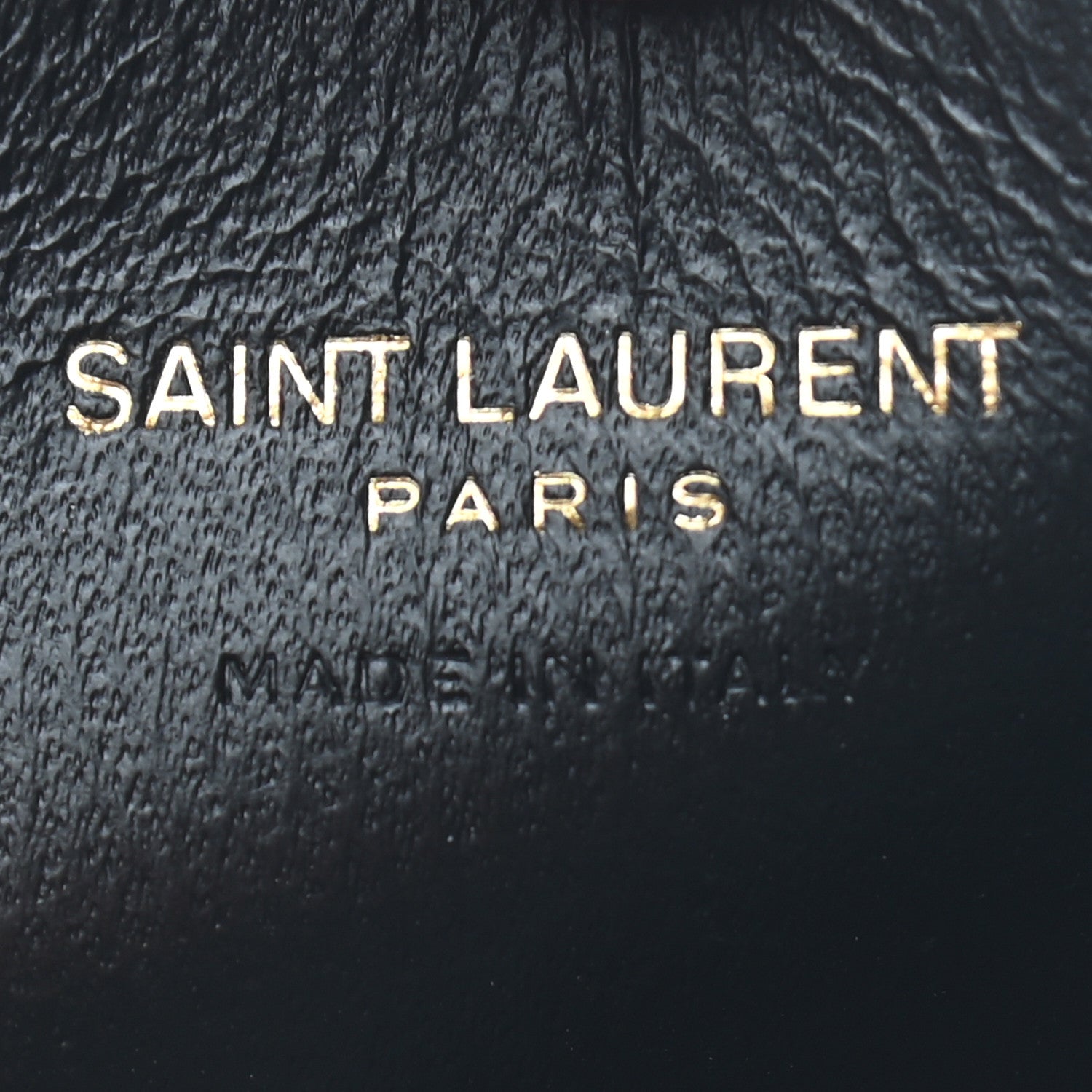 Saint Laurent Grained Calfskin Monogram 5 Fragments Zip Pouch Card Holder Black 6 of 7