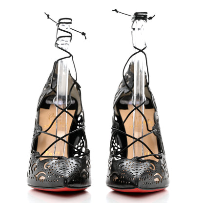 Christian Louboutin Calfskin PVC Impera 100 Pumps 38 Black 2 of 8