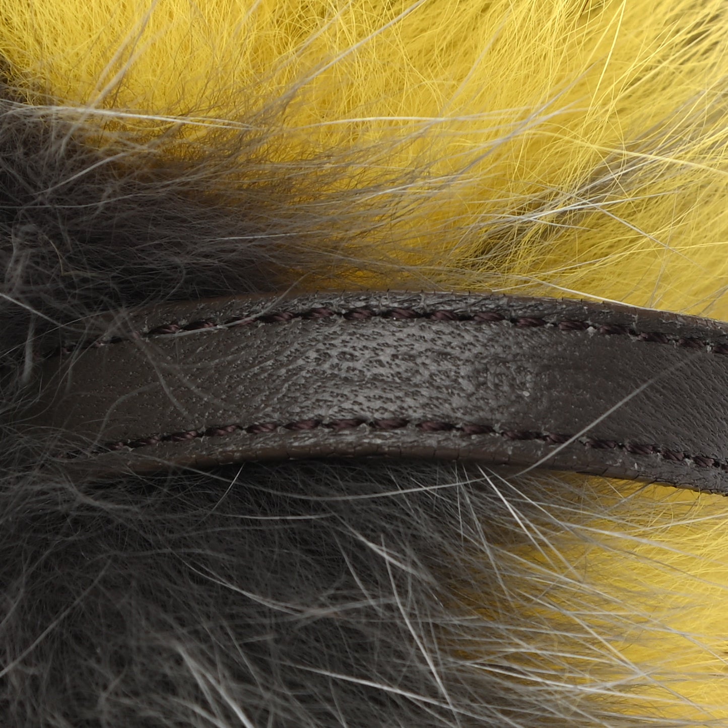 Fox Fur S ABCharm Bag Charm Grey Yellow