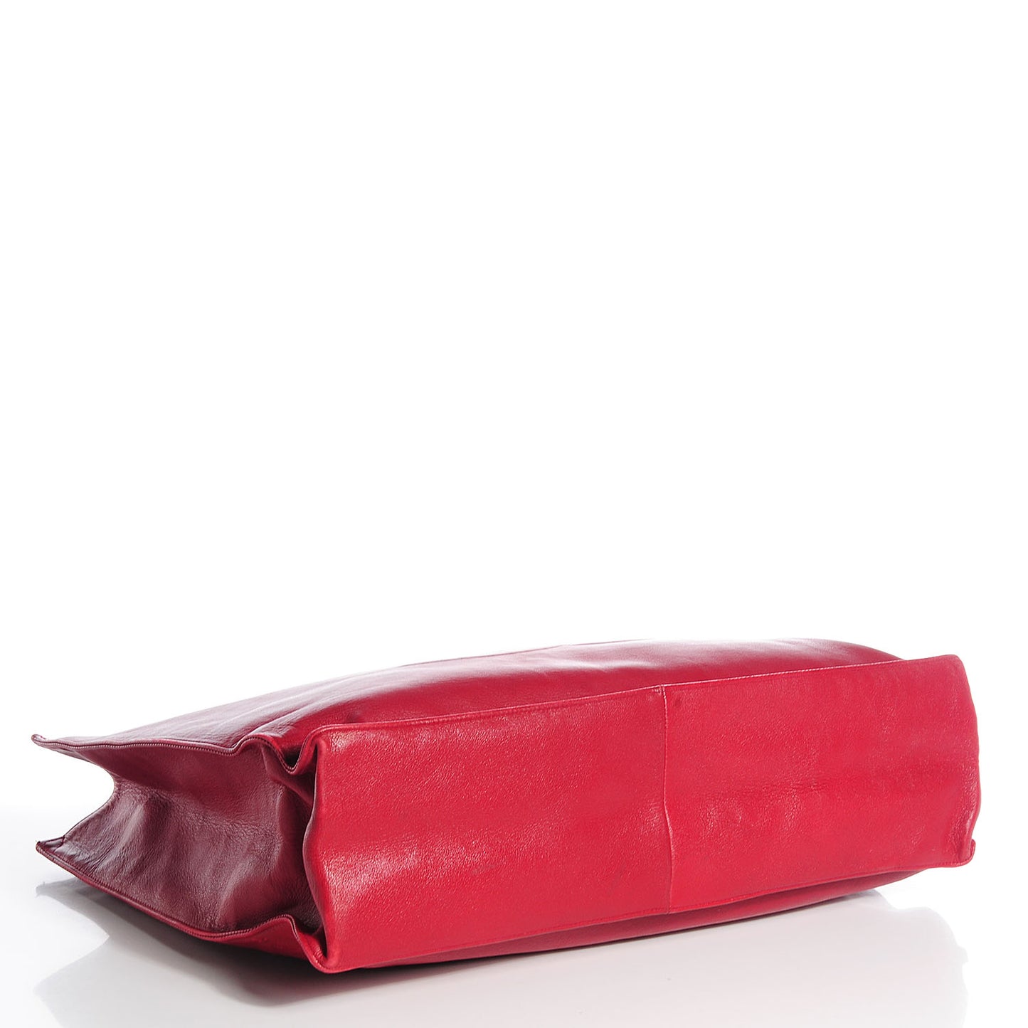 Lambskin CC Jumbo Shoulder Bag Red