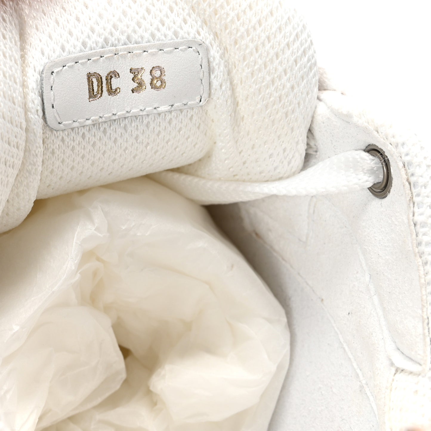 Technical Fabric Rubber Oblique Dior Vibe Sneakers 38 White Nude