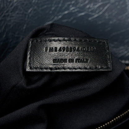 Saint Laurent Crinkled Calfskin Matelasse Monogram Medium Niki Chain Satchel Dark Smog 8 of 11