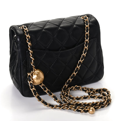 Chanel Lambskin Quilted Mini Pearl Crush Flap Black 2 of 4