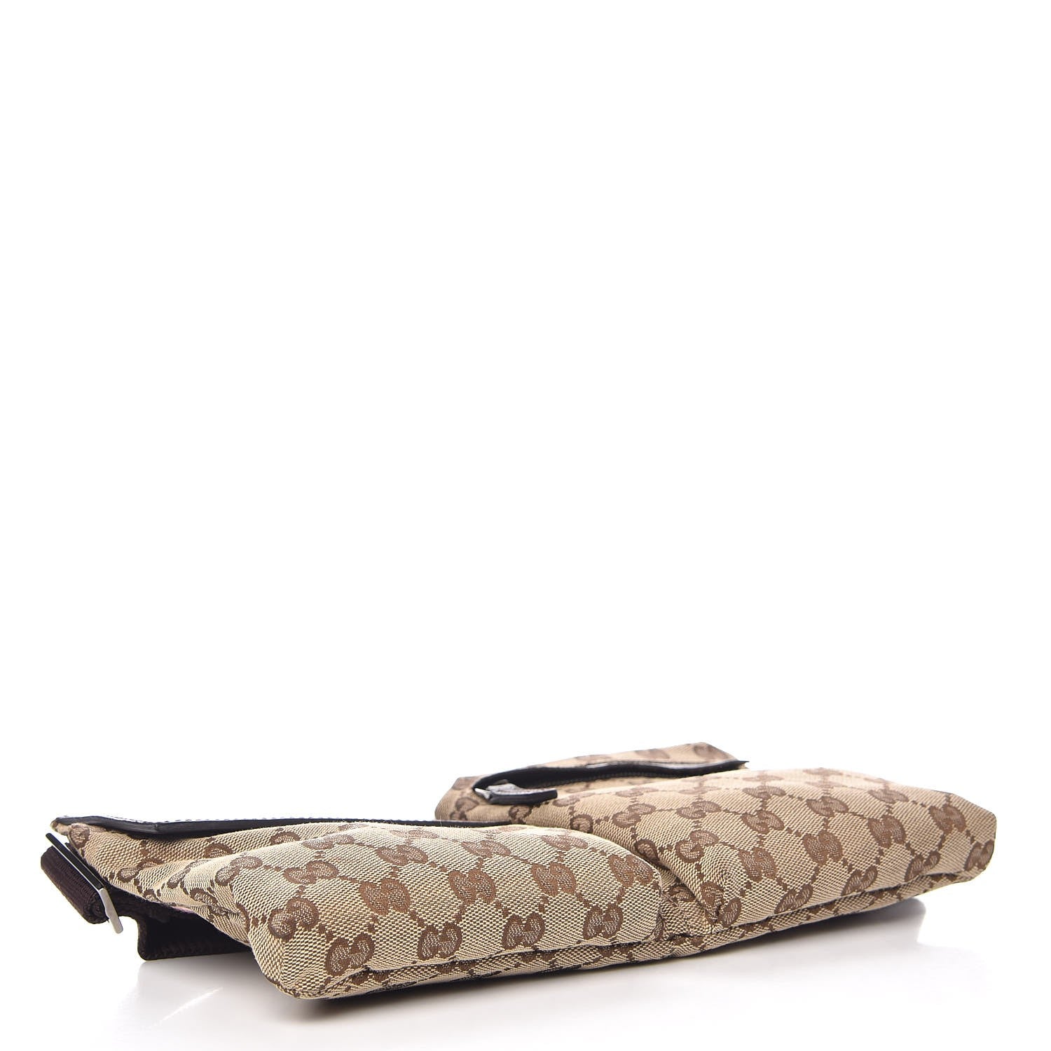 Gucci GG Monogram Double Pocket Belt Bag Dark Brown 4 of 8