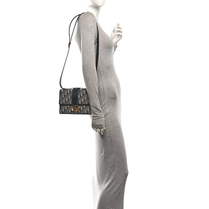 Christian Dior Oblique Small 30 Montaigne Flap Bag Blue 2 of 9