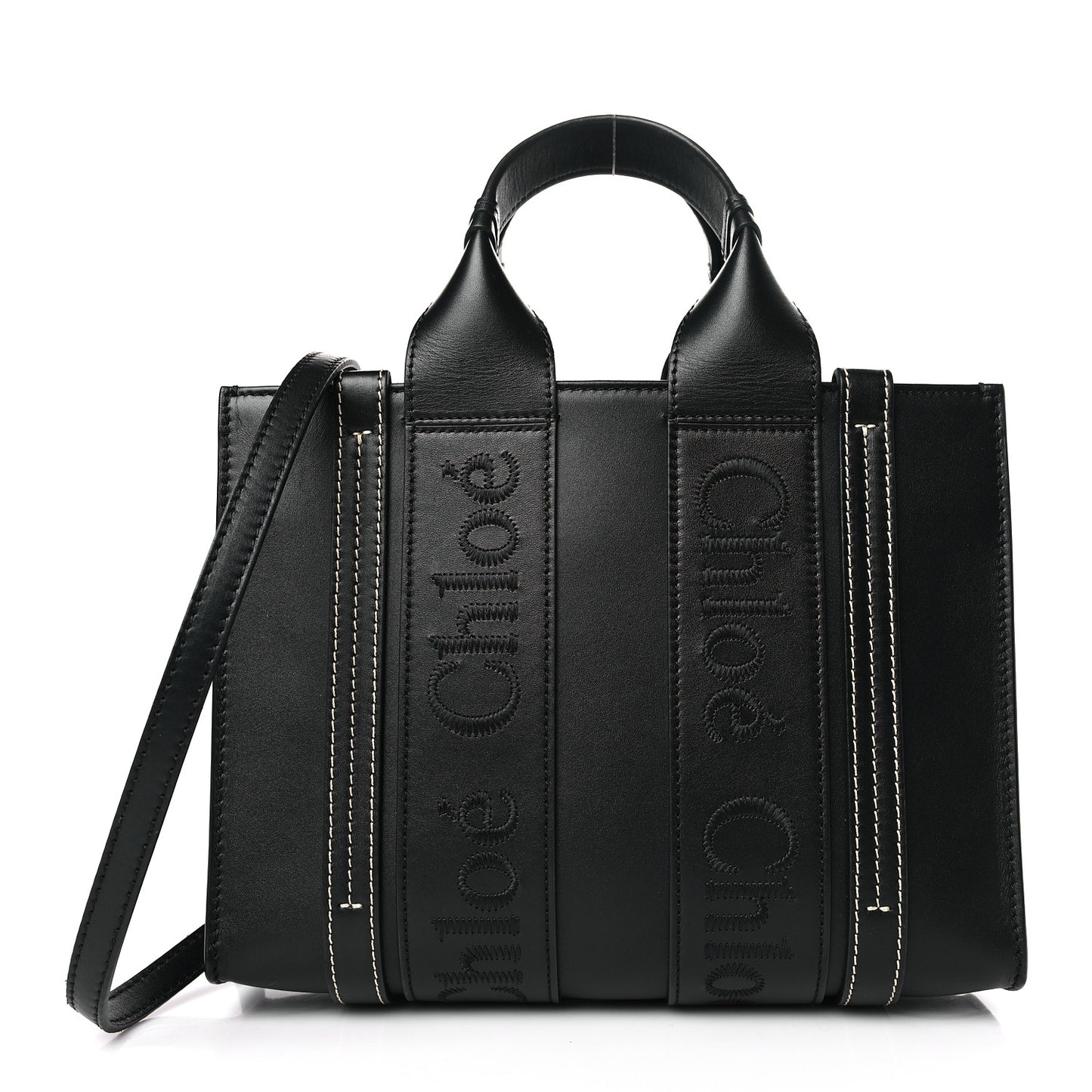 Calfskin Small Woody Tote Black