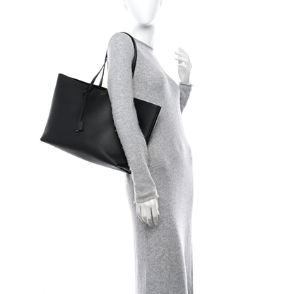 Saint Laurent SAINT LAURENT Calfskin Large Shopping Tote Black 2 of 9
