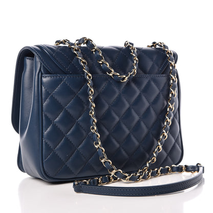 Chanel Lambskin Quilted Medium Lovely Day Flap Blue 3 of 9