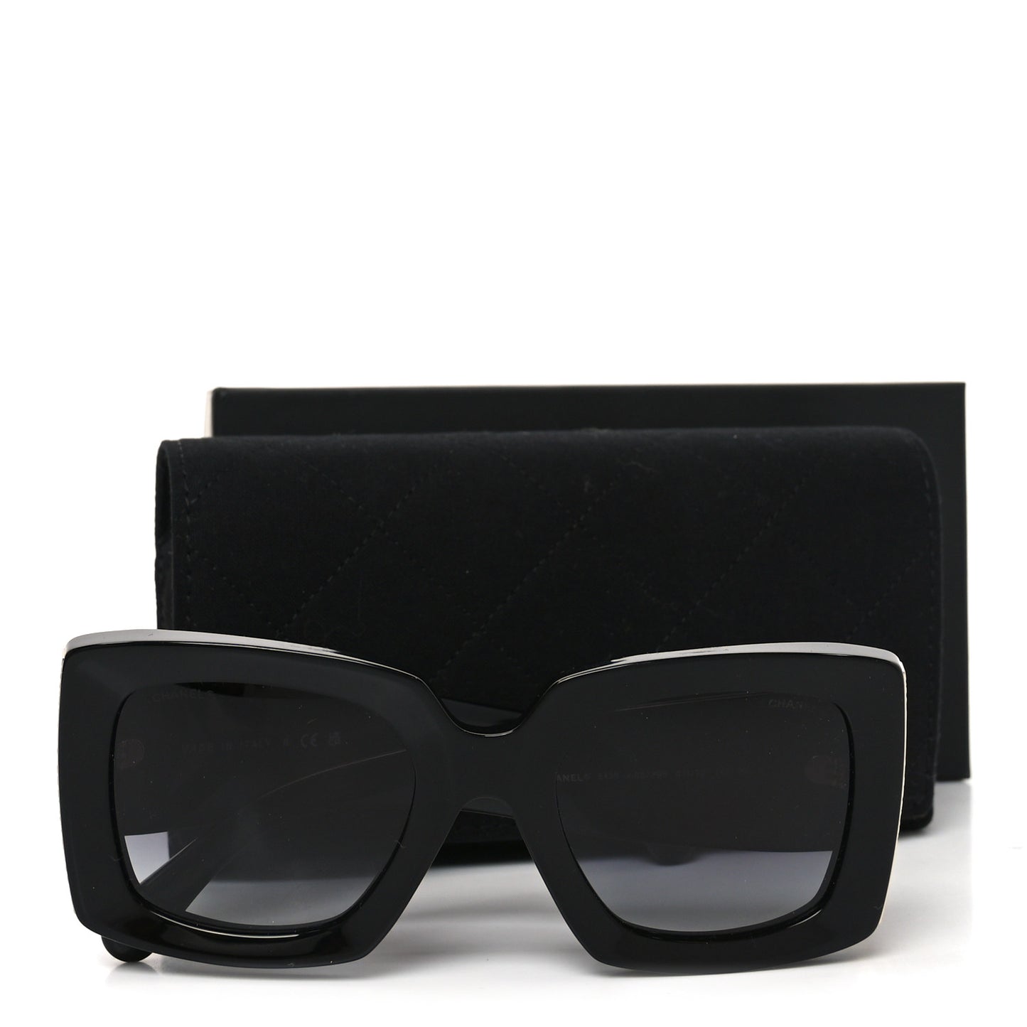 Acetate Rectangle Sunglasses 5435 Black