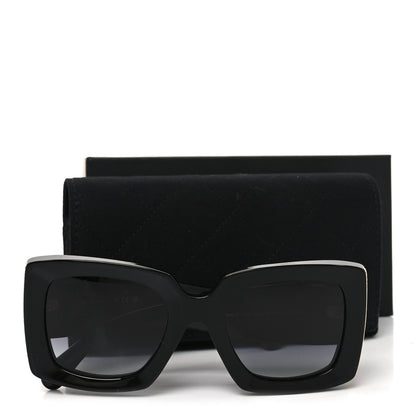 Chanel Acetate Rectangle Sunglasses 5435 Black 7 of 7