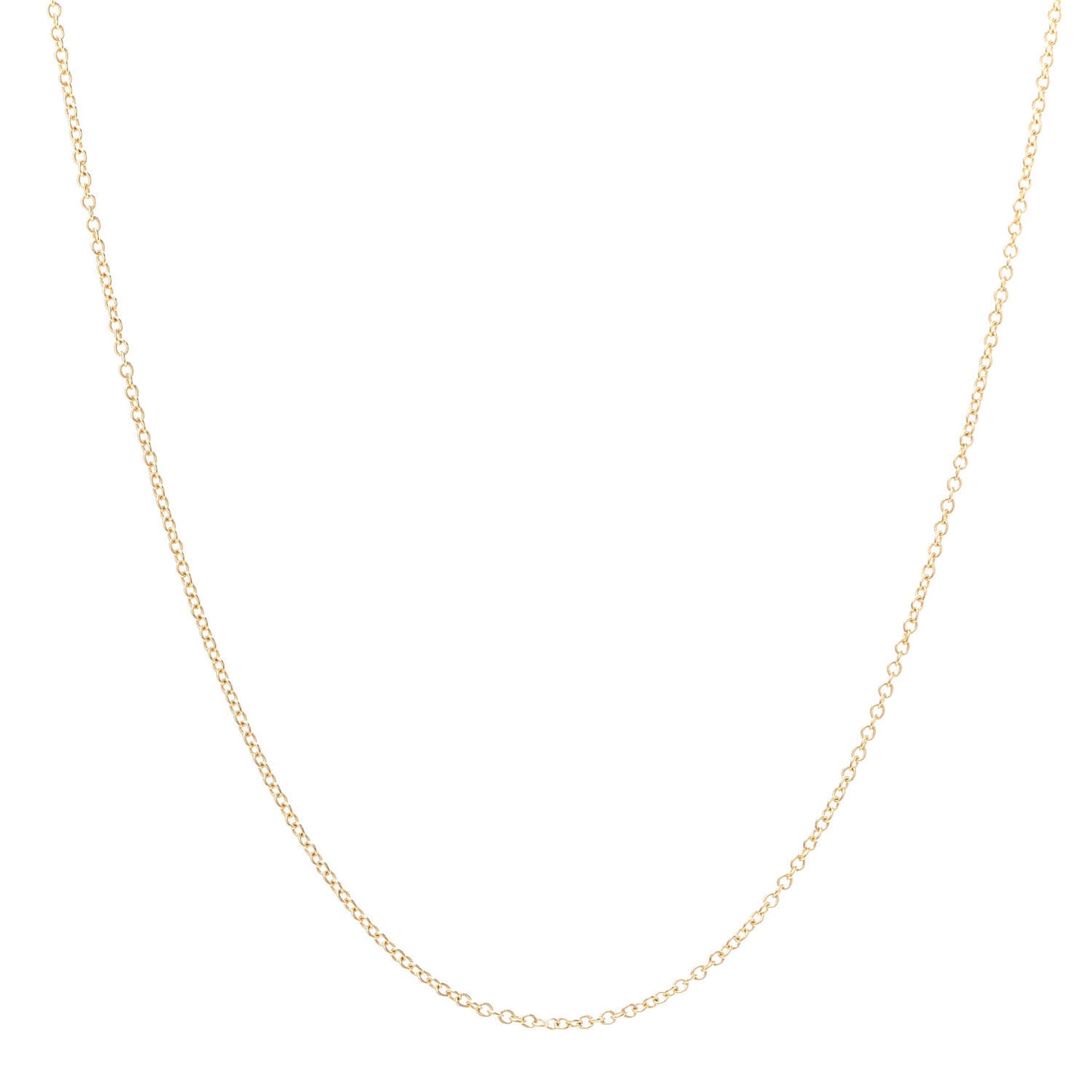 18K Yellow Gold Chain Necklace 16"