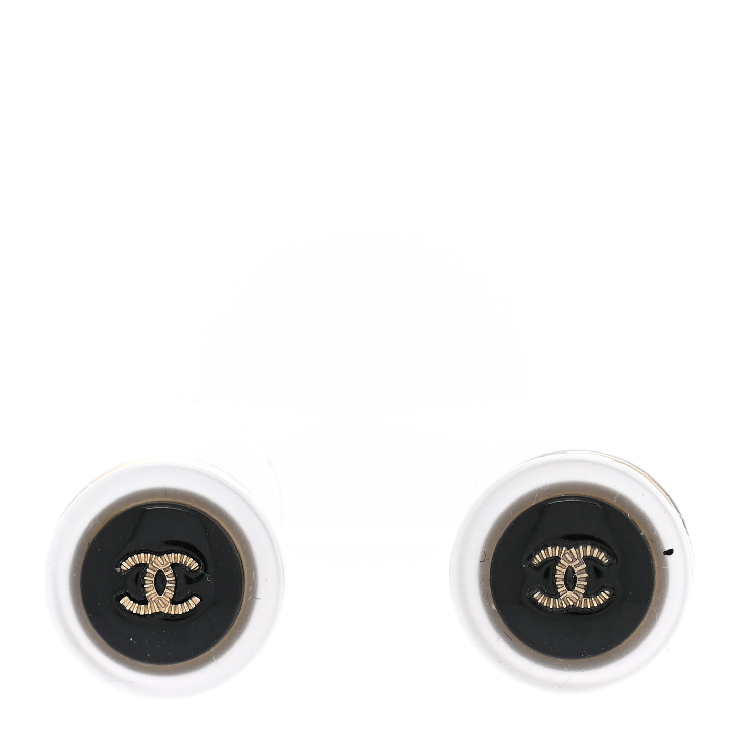 Resin Textured CC Button Earrings