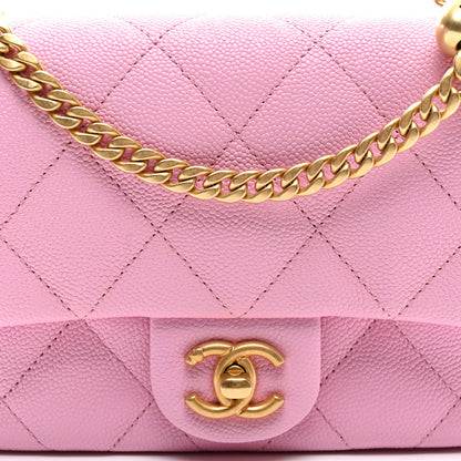 Chanel Caviar Quilted Mini Sweetheart Flap Lilac 7 of 9