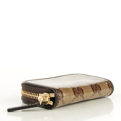 Gucci Crystal Monogram Dollar Calfskin Zip Around Coin Purse Beige Ebony Testa di Moro 4 of 7