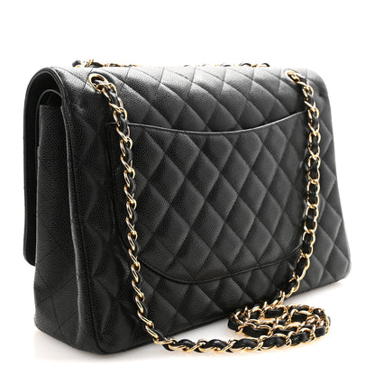 Chanel Caviar Quilted Maxi Double Flap Black 3 of 10
