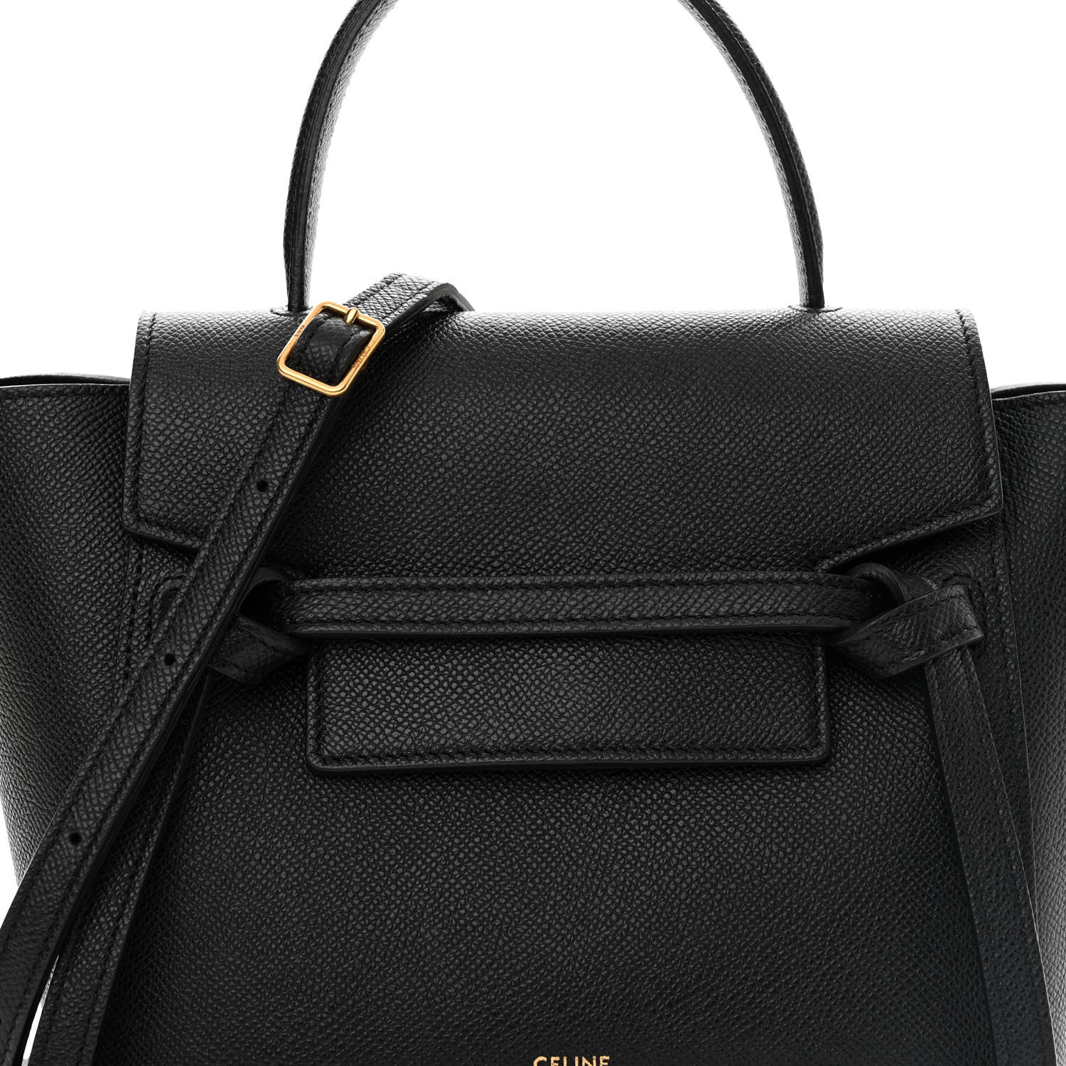 Celine Grained Calfskin Nano Belt Bag Black 7 of 14