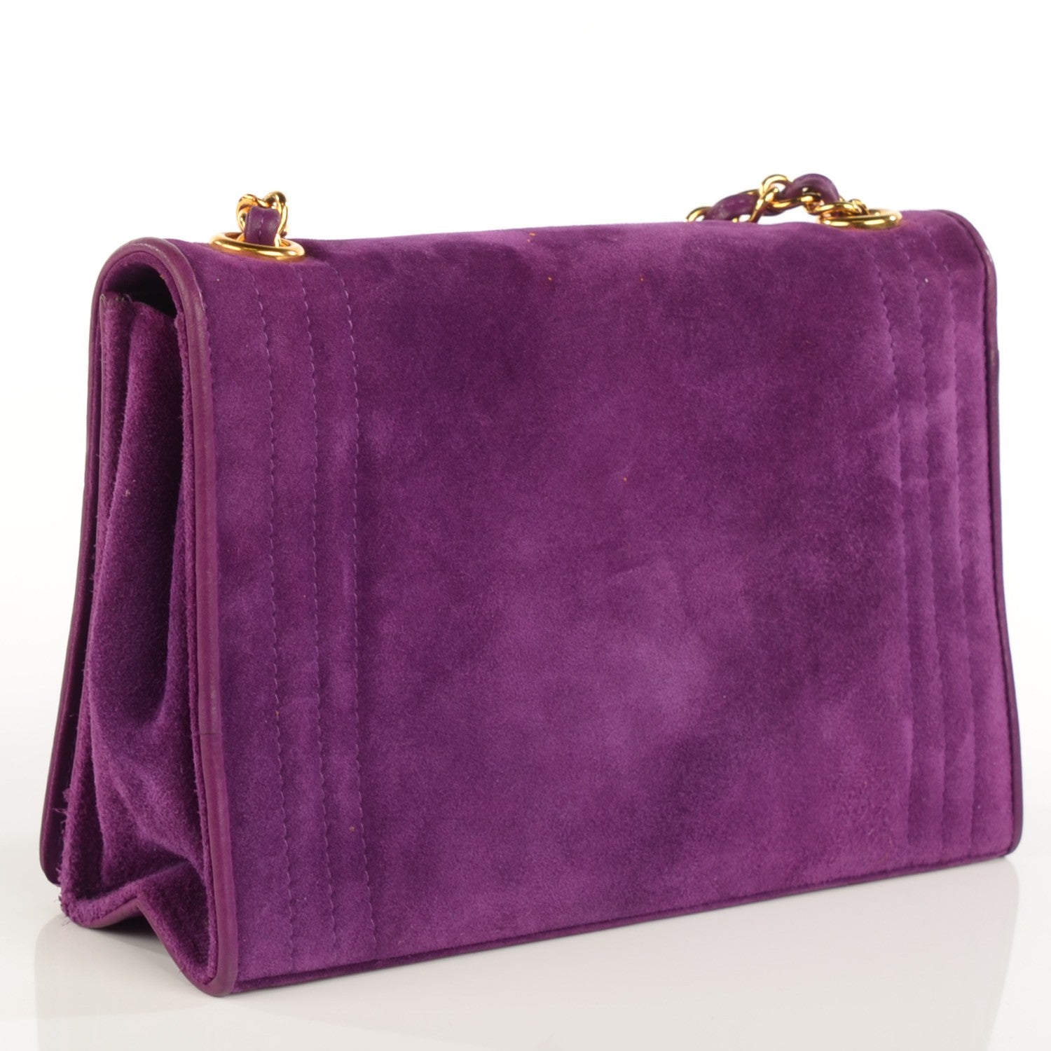 Chanel Suede Timeless Mini Flap Purple 3 of 8