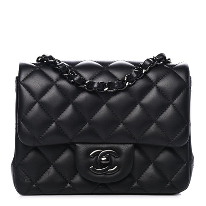 Chanel Lambskin Quilted Mini Square Flap So Black 1 of 4