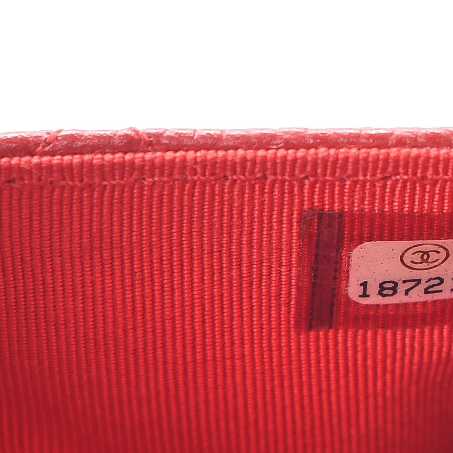 Caviar Quilted Wallet on Chain WOC Red