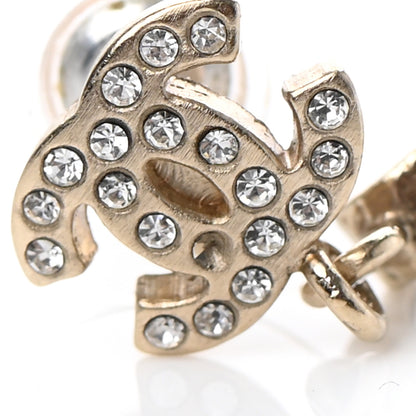 Chanel Crystal CC Drop Earrings Gold 5 of 5