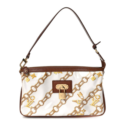 Louis Vuitton Monogram Charms Pochette Accessories Bag White 1 of 7