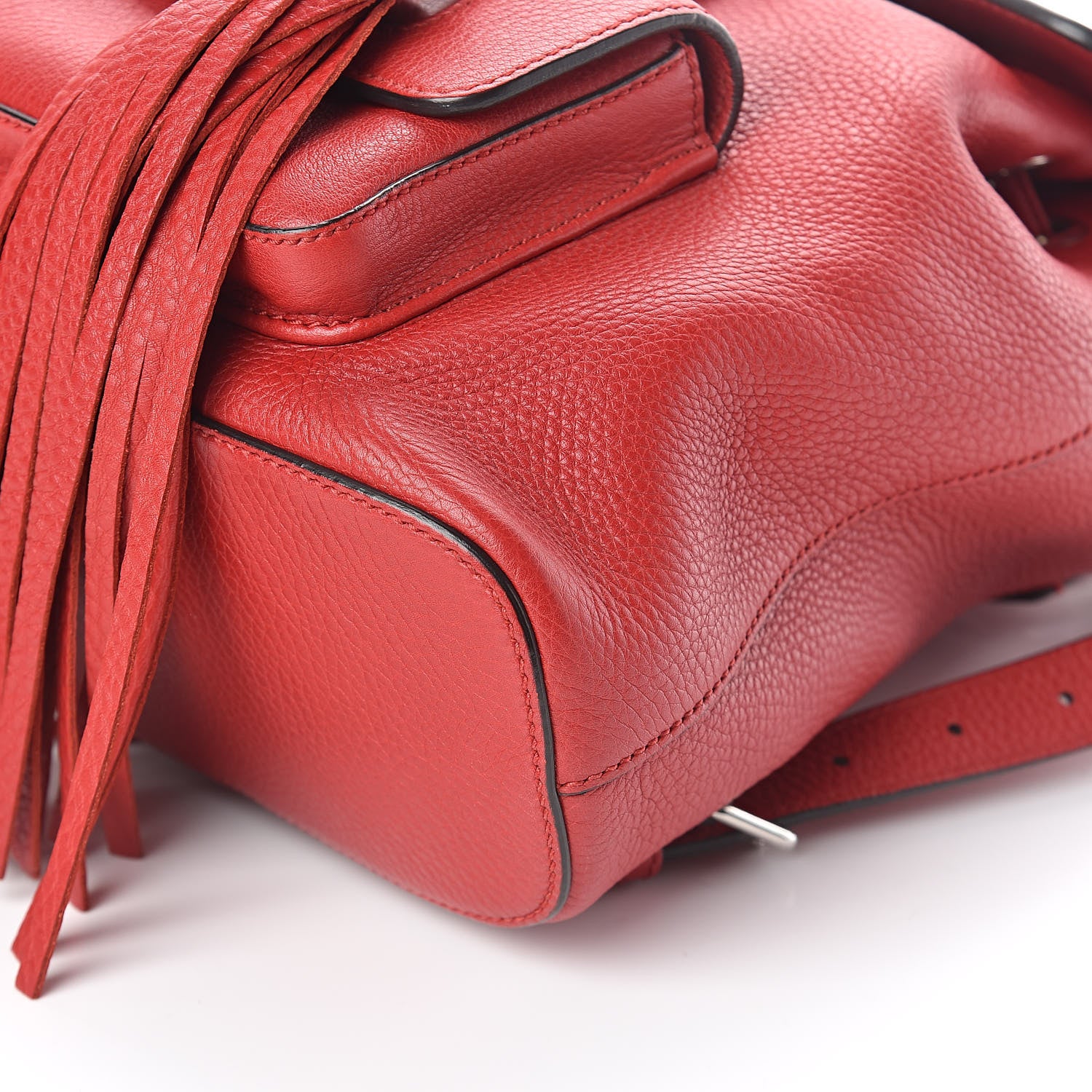 Gucci Calfskin Small Bamboo Backpack Red 9 of 9