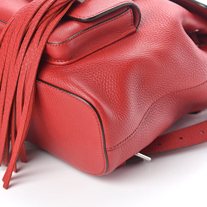 Gucci Calfskin Small Bamboo Backpack Red 9 of 9