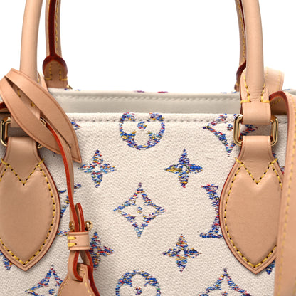 Louis Vuitton Monogram Jacquard Nautical Onthego MM Multicolor Beige 6 of 9