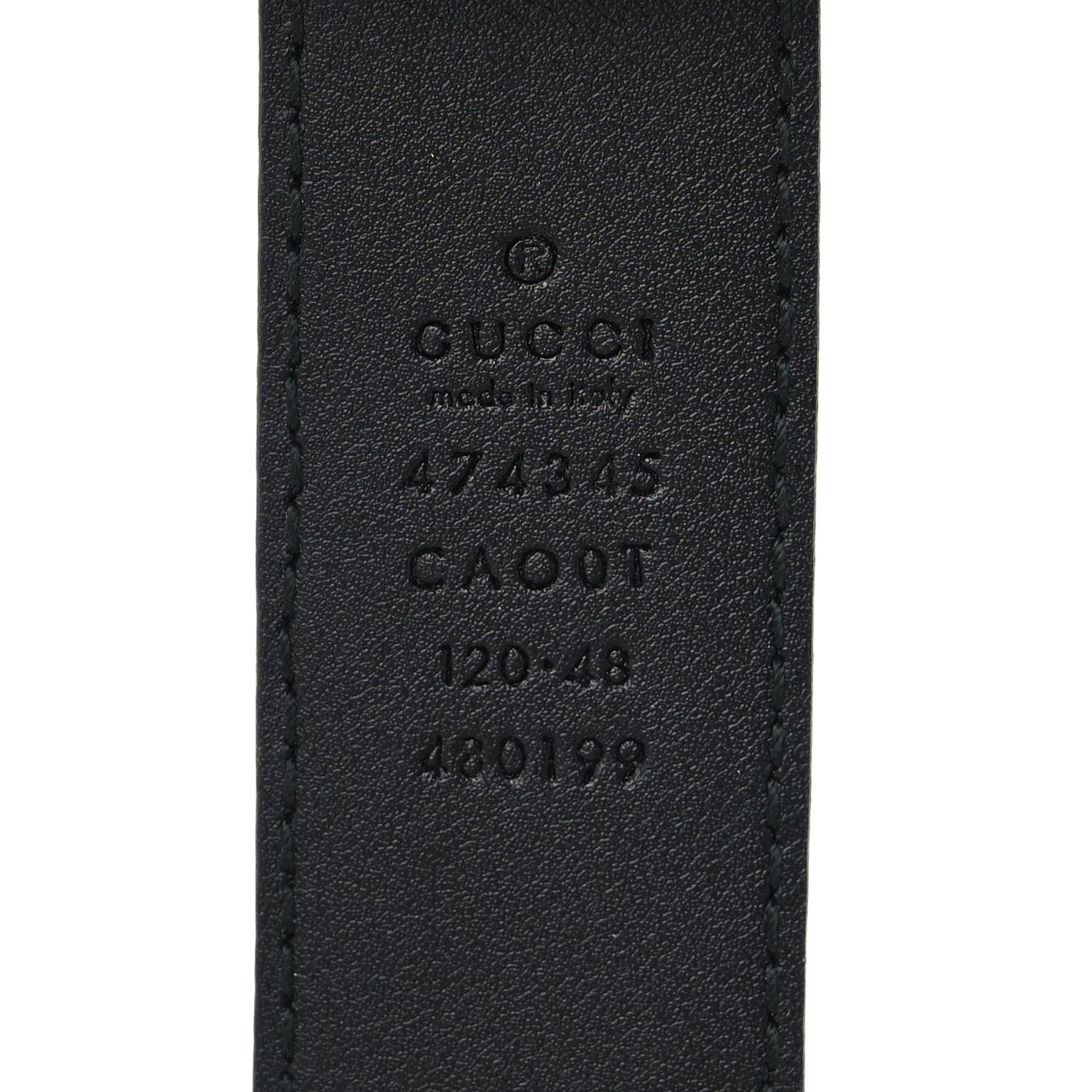 Gucci Calfskin Mens Interlocking G Belt 120 48 Black 4 of 6