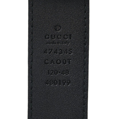 Gucci Calfskin Mens Interlocking G Belt 120 48 Black 4 of 6