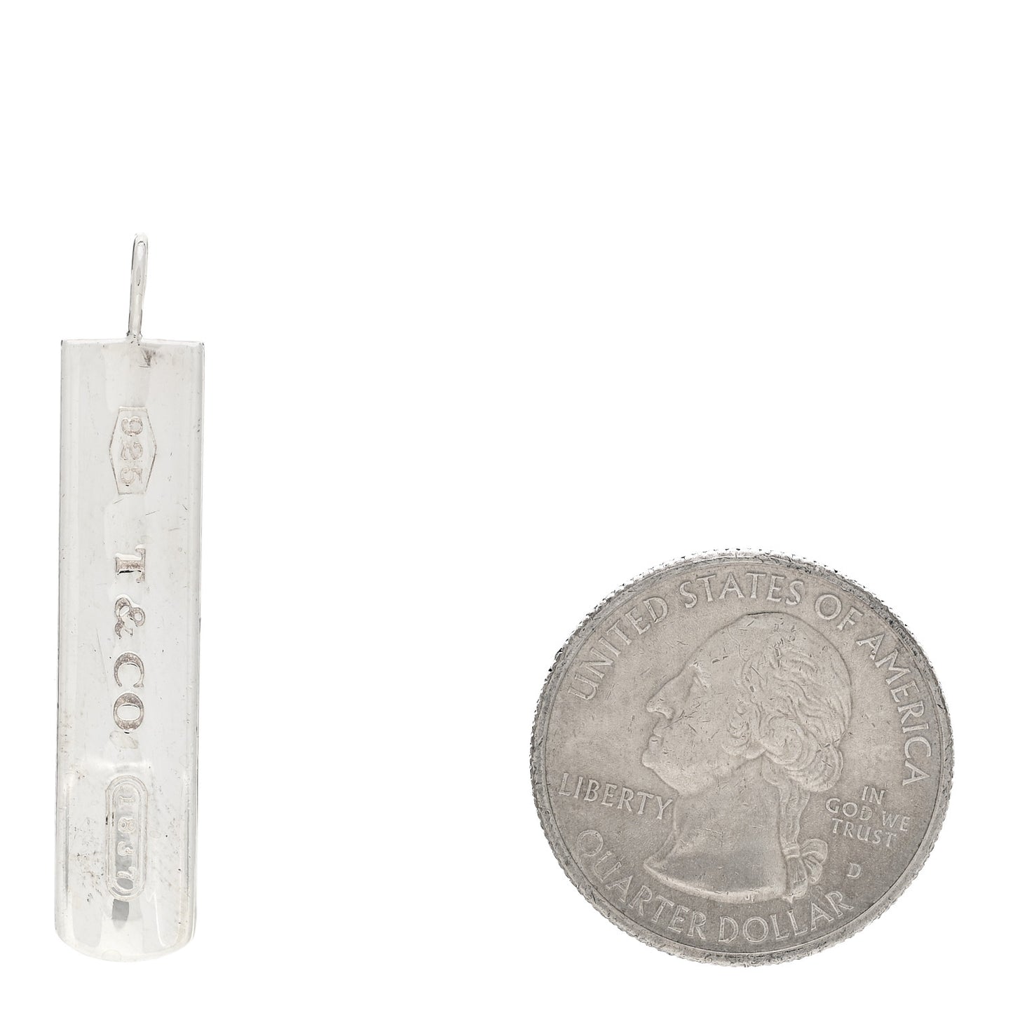Sterling Silver 1837 Bar Pendant