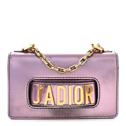 Christian Dior Metallic Calfskin J'Adior Mini Chain Flap Bag Pink 1 of 16