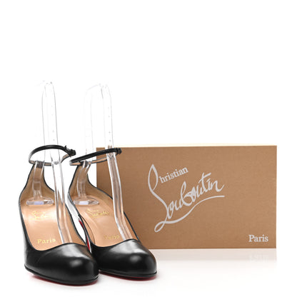 Christian Louboutin Nappa Chironde 70 Ankle Strap Pumps 38 Black 8 of 9