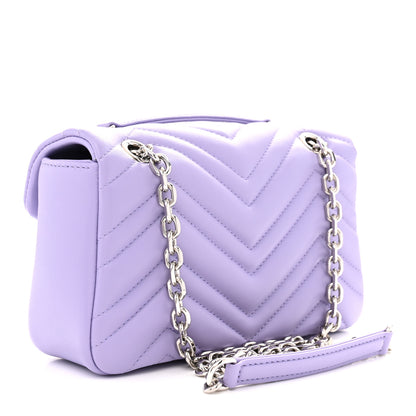 Gucci Lambskin Matelasse Small GG Marmont Shoulder Bag Lapis 3 of 10