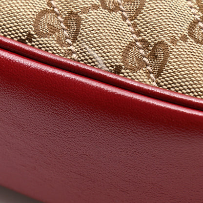 Gucci Monogram Azalea Calfskin Matelasse Diagonal Small GG Marmont Chain Shoulder Bag Beige Ebony New Cherry Red 12 of 13