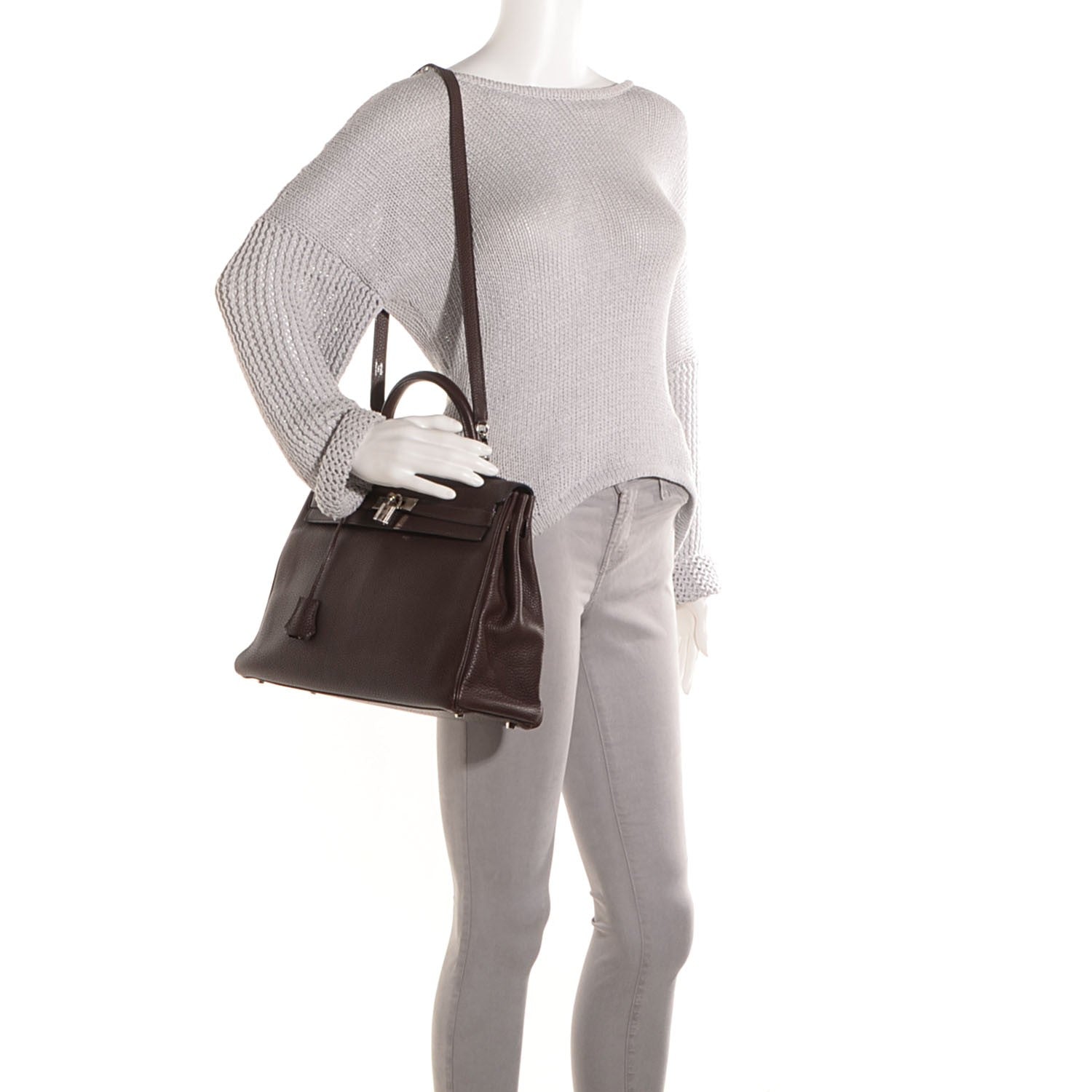Hermes Togo Kelly Retourne 35 Chocolate 2 of 21