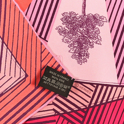 Hermes Silk Jeu Des Omnibus Remix Scarf 90 Rose Corail Fuchsia 3 of 3