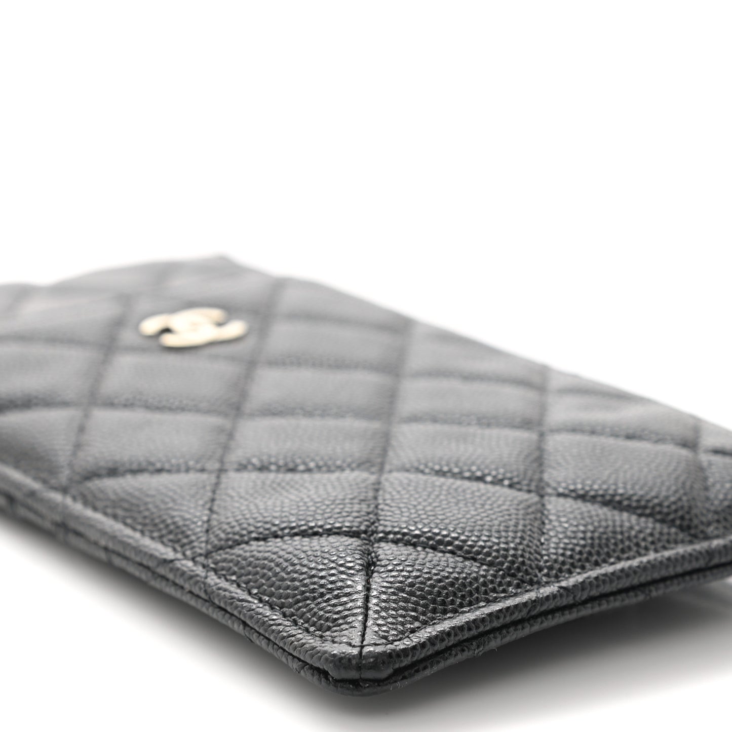 Caviar Quilted Classic iPhone Pouch Black