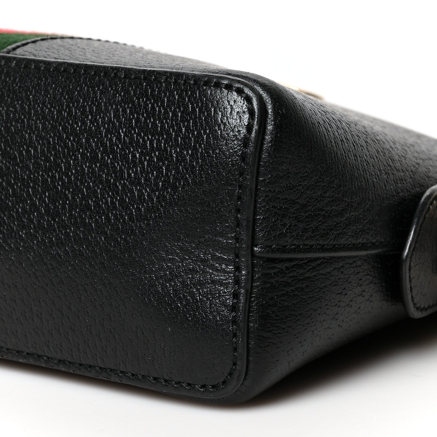 Gucci Calfskin GG Web Small Ophidia Dome Shoulder Bag Black 11 of 11