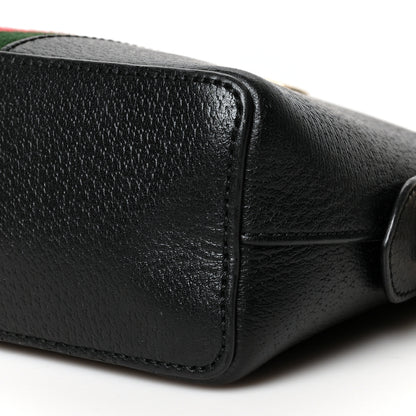 Gucci Calfskin GG Web Small Ophidia Dome Shoulder Bag Black 11 of 11