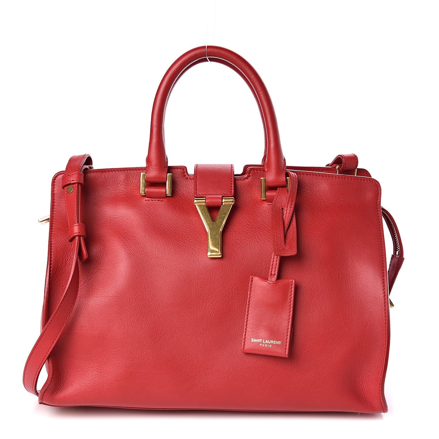 Calfskin Small Classic Y Cabas Red